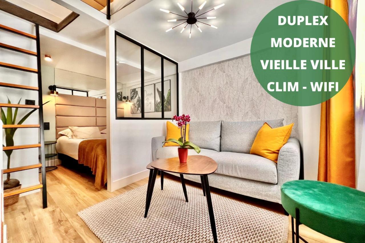Duplex Le Gesu - Heart Of Old Town - Modern - Wifi - Clim Apartamento Niza Exterior foto